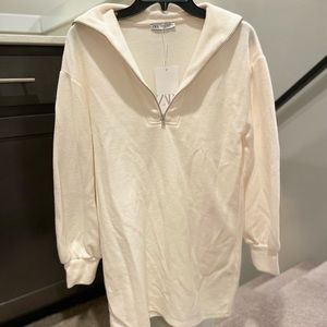 ZARA Wool Quarter Zip Tunic